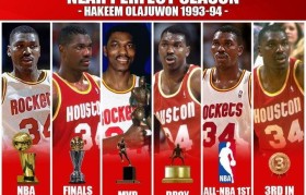 历史单季最强表现?美媒晒大梦93-94赛季各种斩获:FMVP&MVP&DPOY